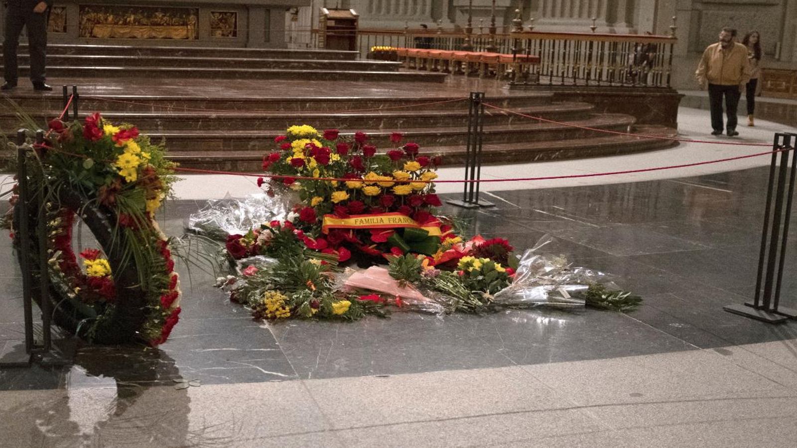 Toma del dictador Franco, al Valle de los Caídos