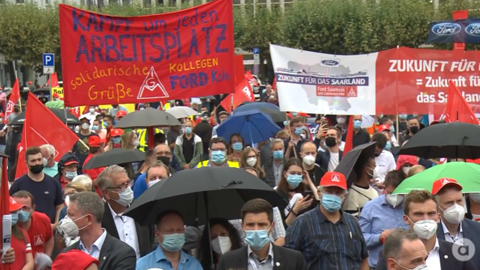 Imatge d'arxiu d'una protestat dels treballadors de la planta de Ford de