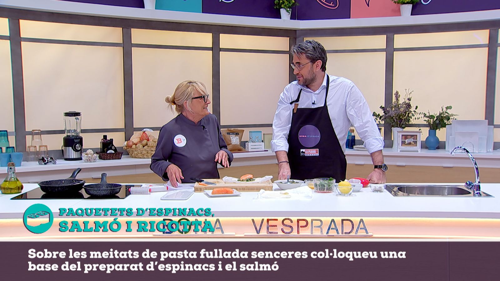 24.03.2021| Cuinem paquetets d'espinacs, salmó i ricotta