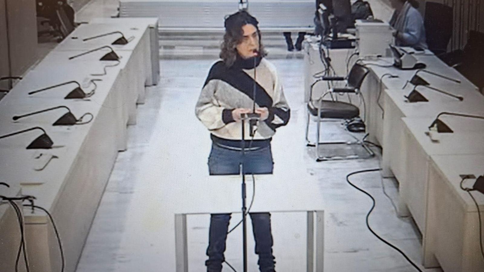 Iratxe Sorzabal, excap d'ETA, durant la seua compareixença en un juí en març