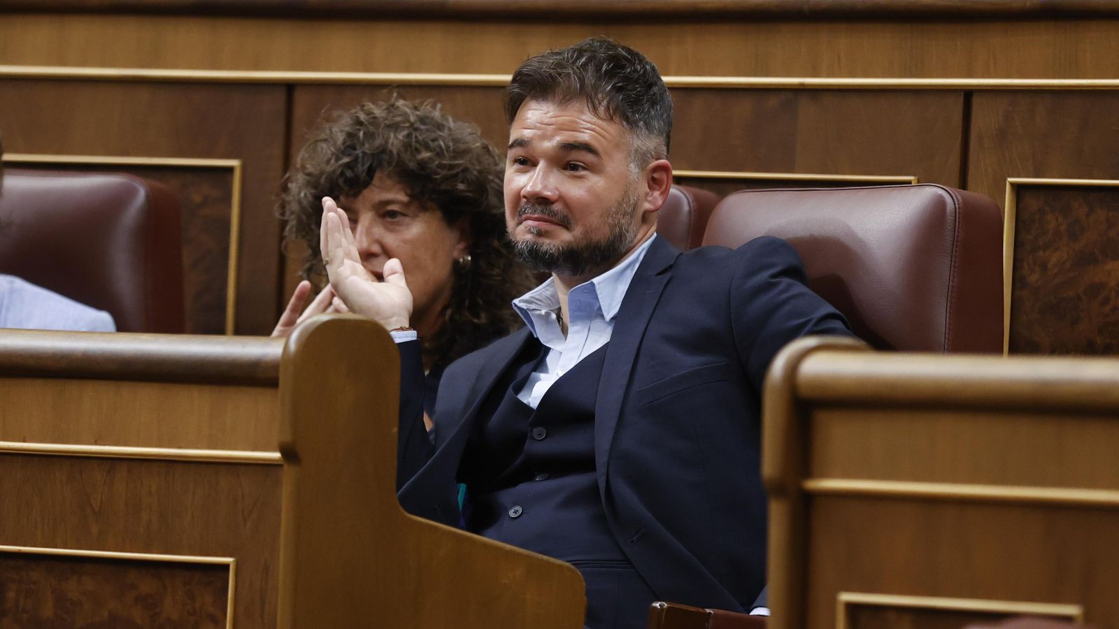 El portaveu d'ERC, Gabriel Rufián en el primer ple del Congrés