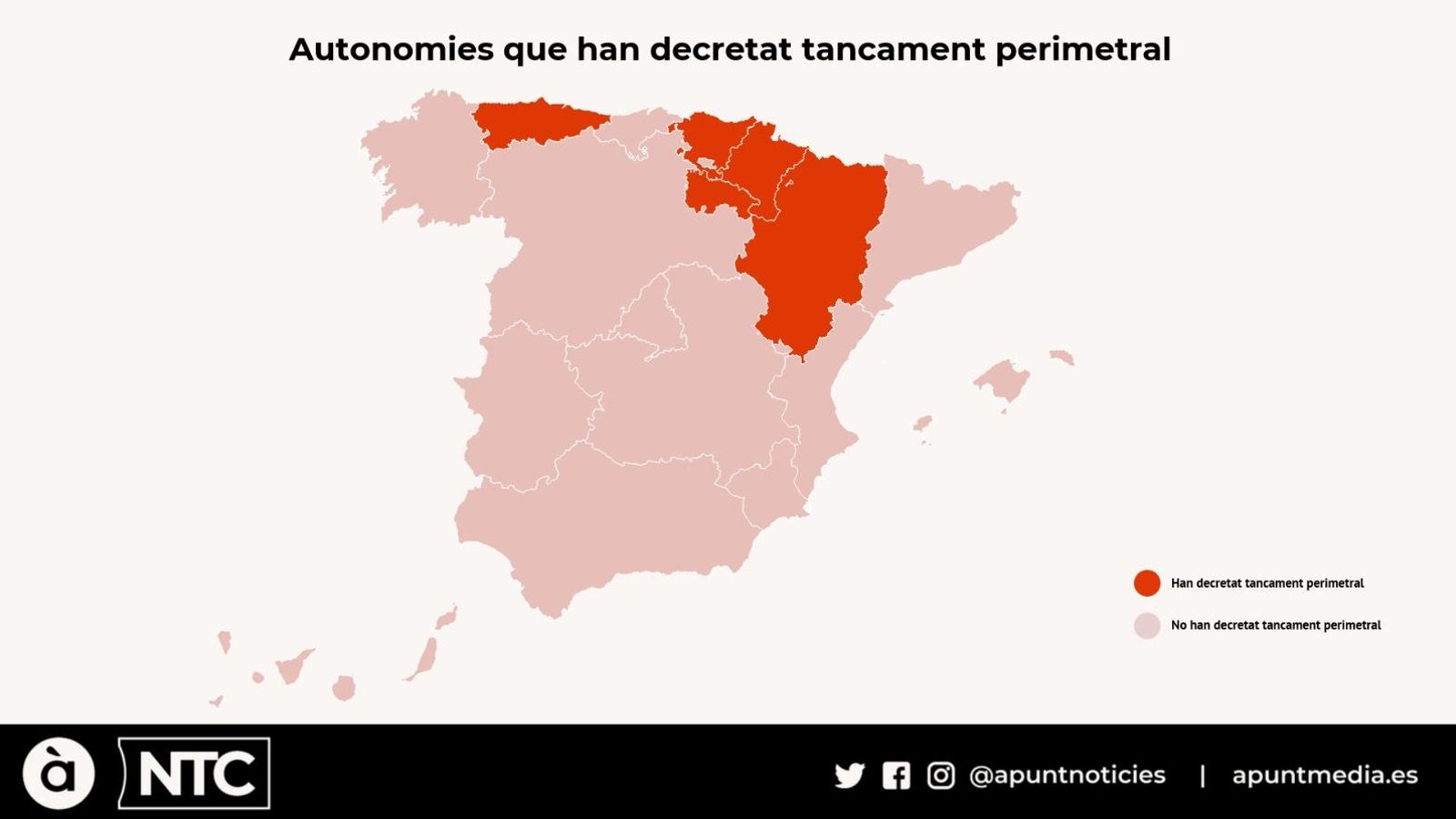 Quines comunitats autònomes han decretat el confinament perimetral?