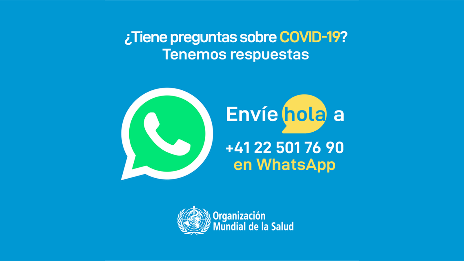 Dubtes sobre la Covid-19? L’OMS et contesta al mòbil