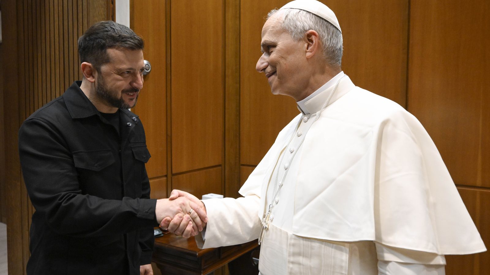 El papa León XIV este passat diumenge en una audiència al Vaticà amb president d'Ucraïna, Volodímir Zelenski
