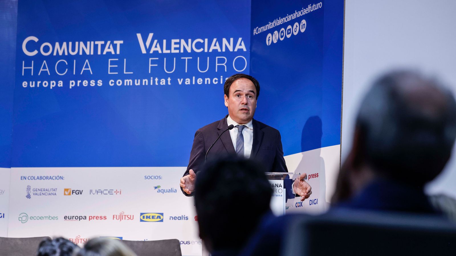 El cap del Consell Juanfran Pérez Llorca en la jornada organitzada per Europa Press