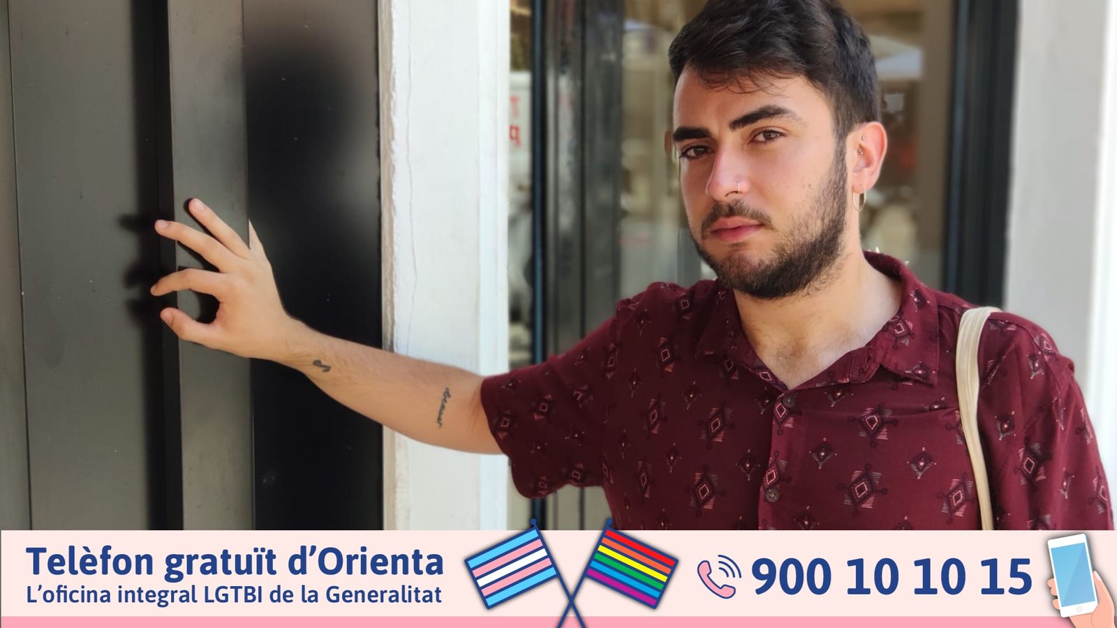 Guillem Mayo al lloc on va ocórrer l'agressió