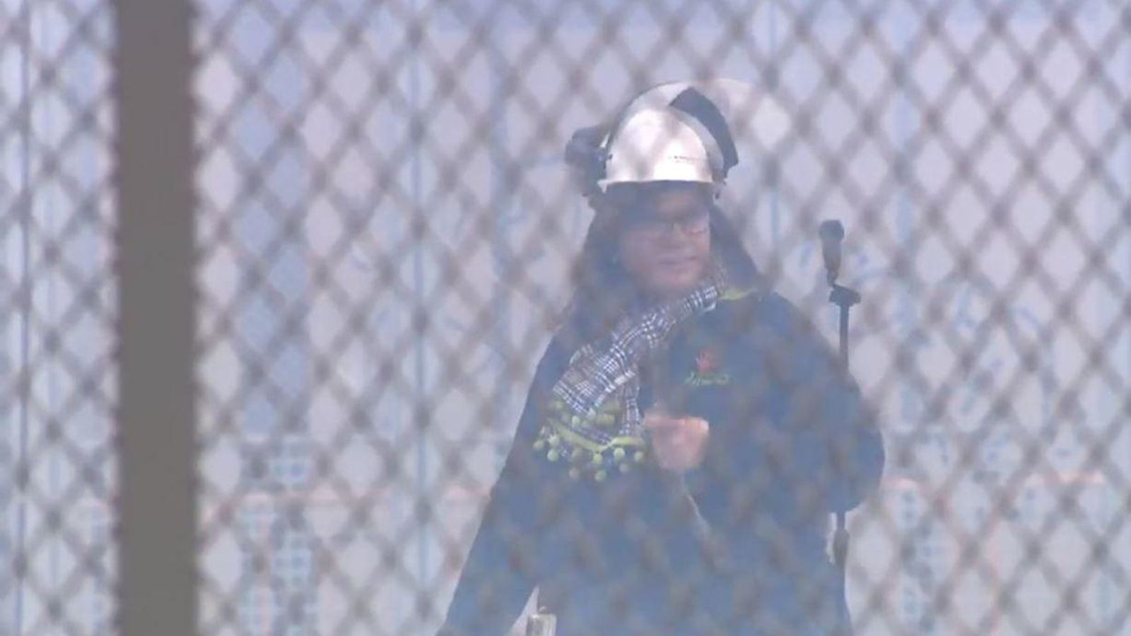 Reyes Martí, durant la mascletà