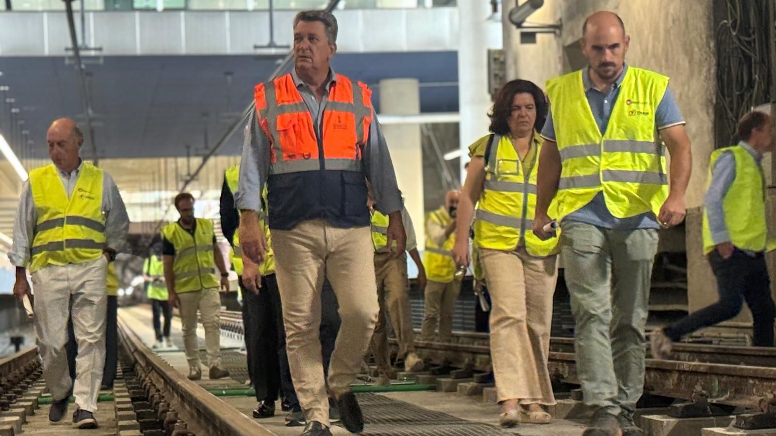 El conseller Vicente Martínez Mus visita el tram renovat de Metrovalència