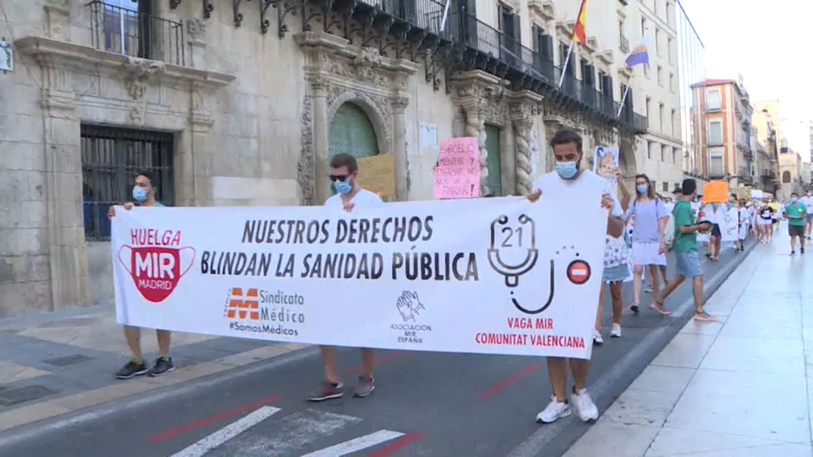 Protesta de personal sanitari convocada per CESM-CV contra la Conselleria de Sanitat, en una imatge d'arxiu