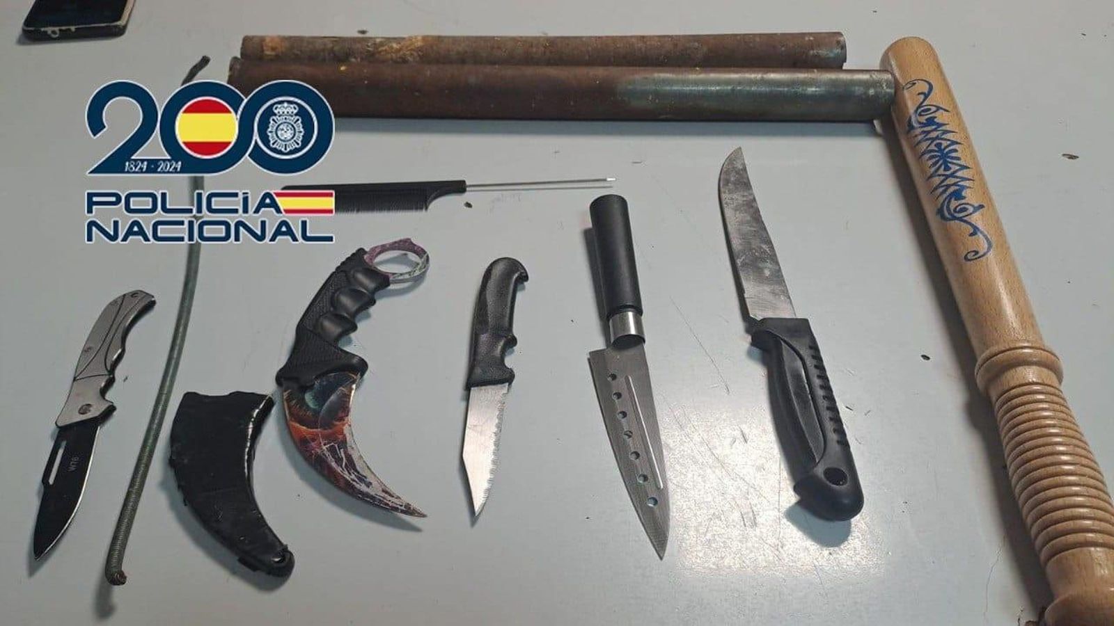 En imatge, algunes de les armes incautades