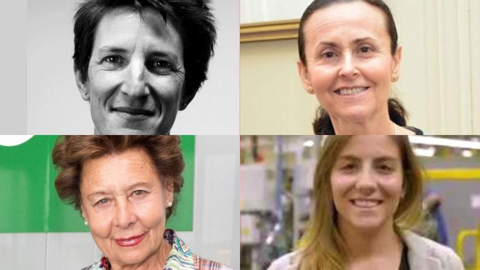 De dalt a baix i d'esquerra a dreta: Susana Vera, Pilar de la Oliva, María Teresa Rodríguez i Paula Carsi
