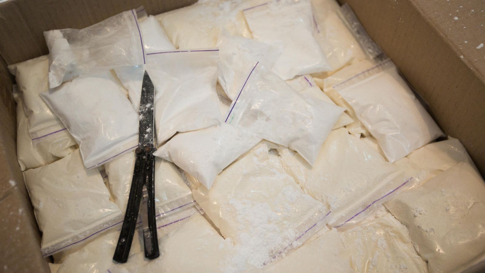 Imatge d'arxiu d'una incautació de cocaïna