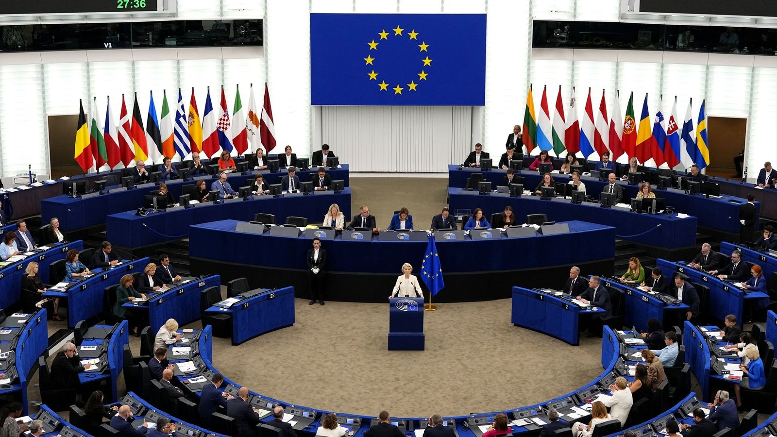 Vista de l'Eurocambra, este dimecres