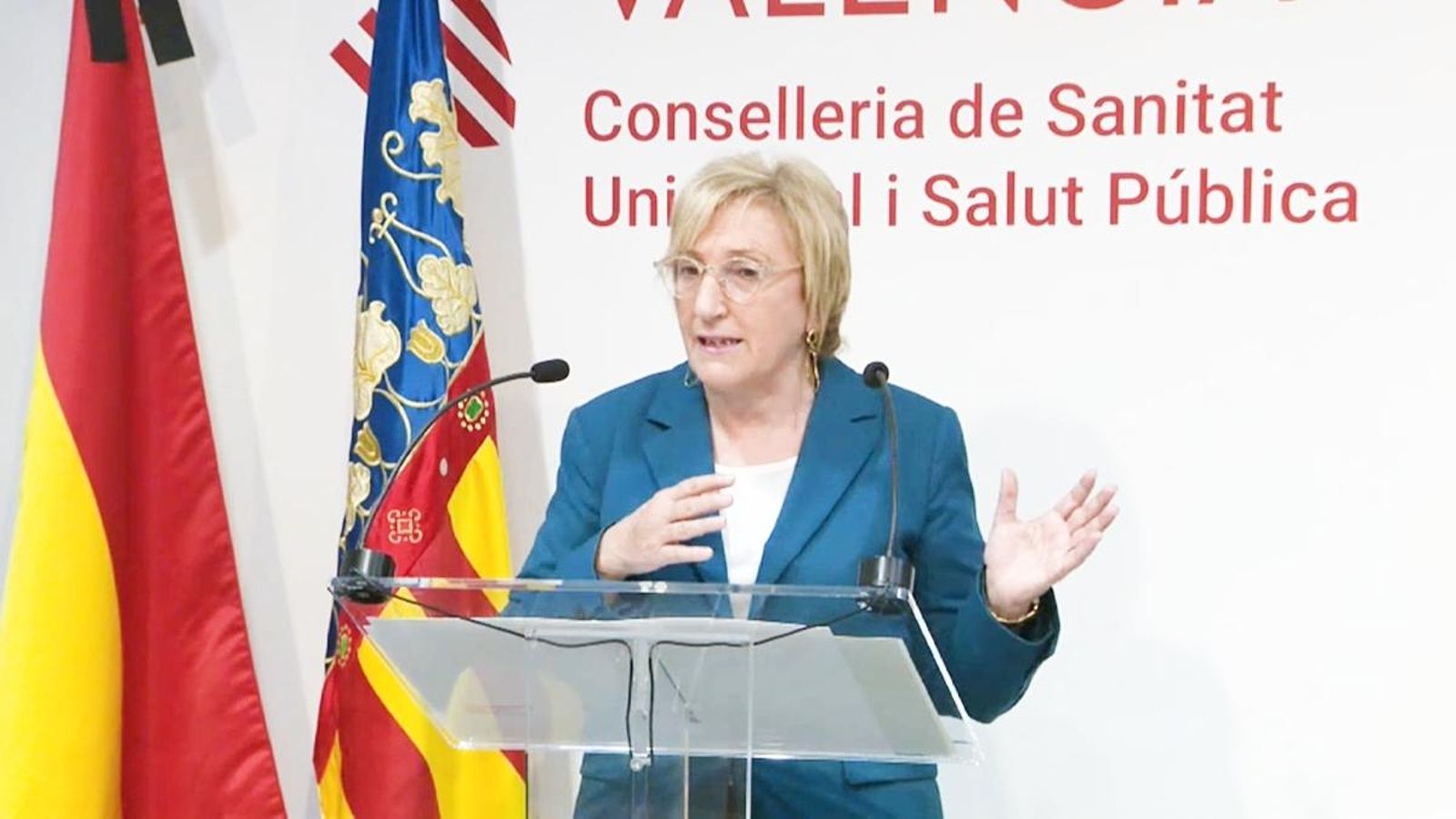 La consellera de Sanitat Ana Barceló durant la seua intervenció