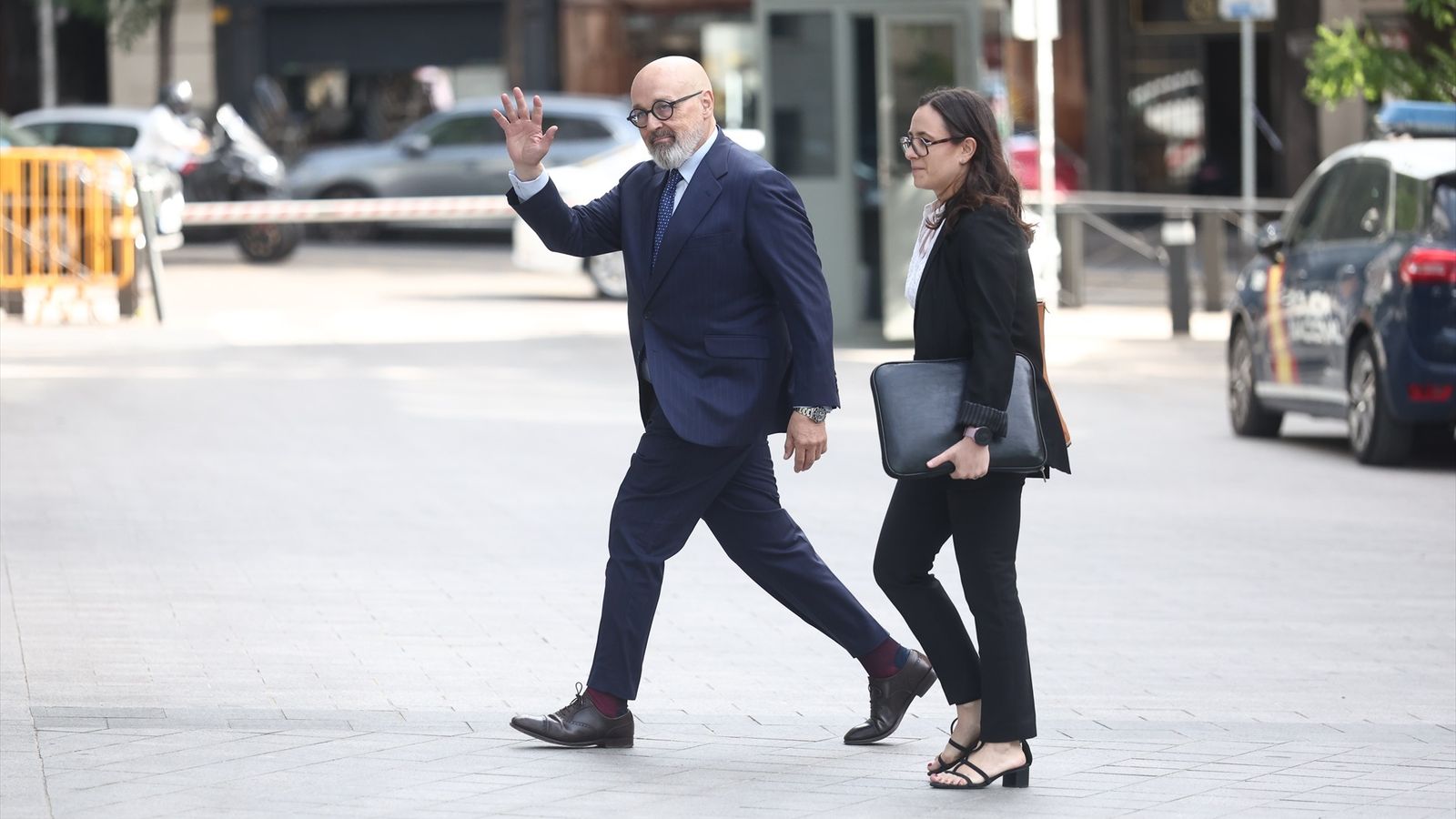 L'advocat de Santos Cerdán, Jacobo Teijelo, arriba a l'Audiència Nacional este dijous