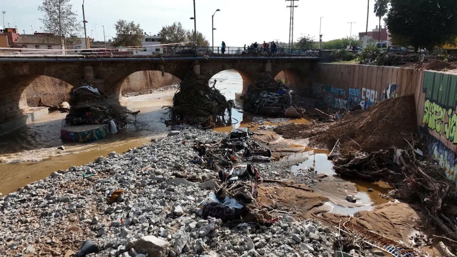 La zona del barranc de Poio a l'altura de Chiva