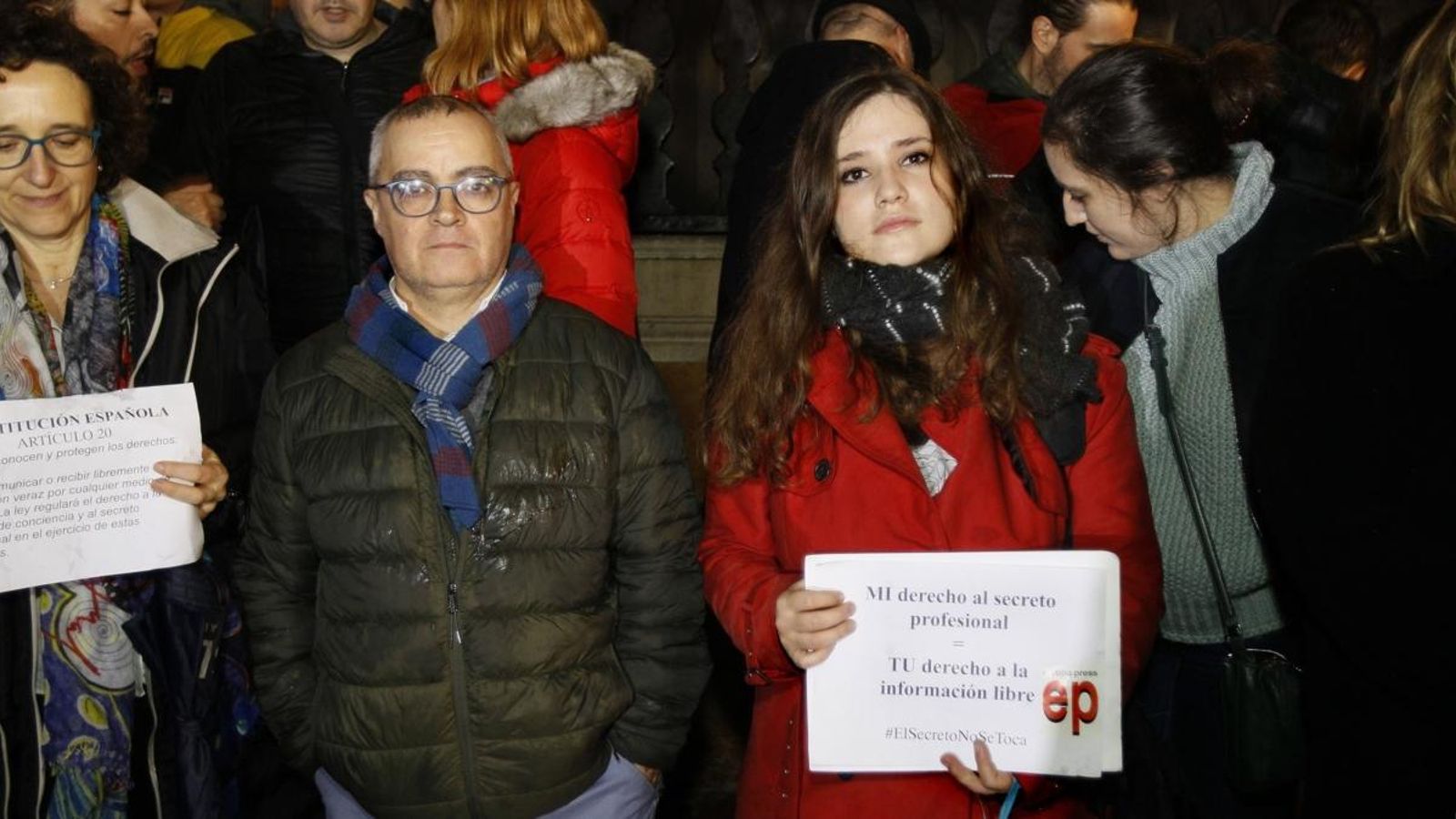 Concentració en suport dels periodistes