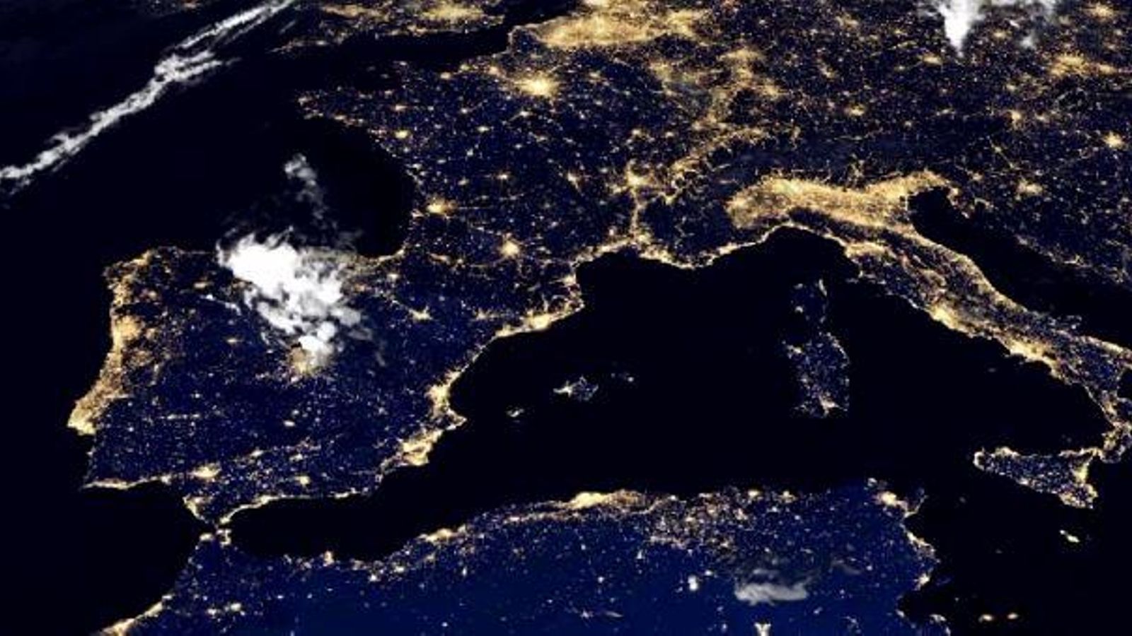 La península ibèrica per la nit, en arxiu