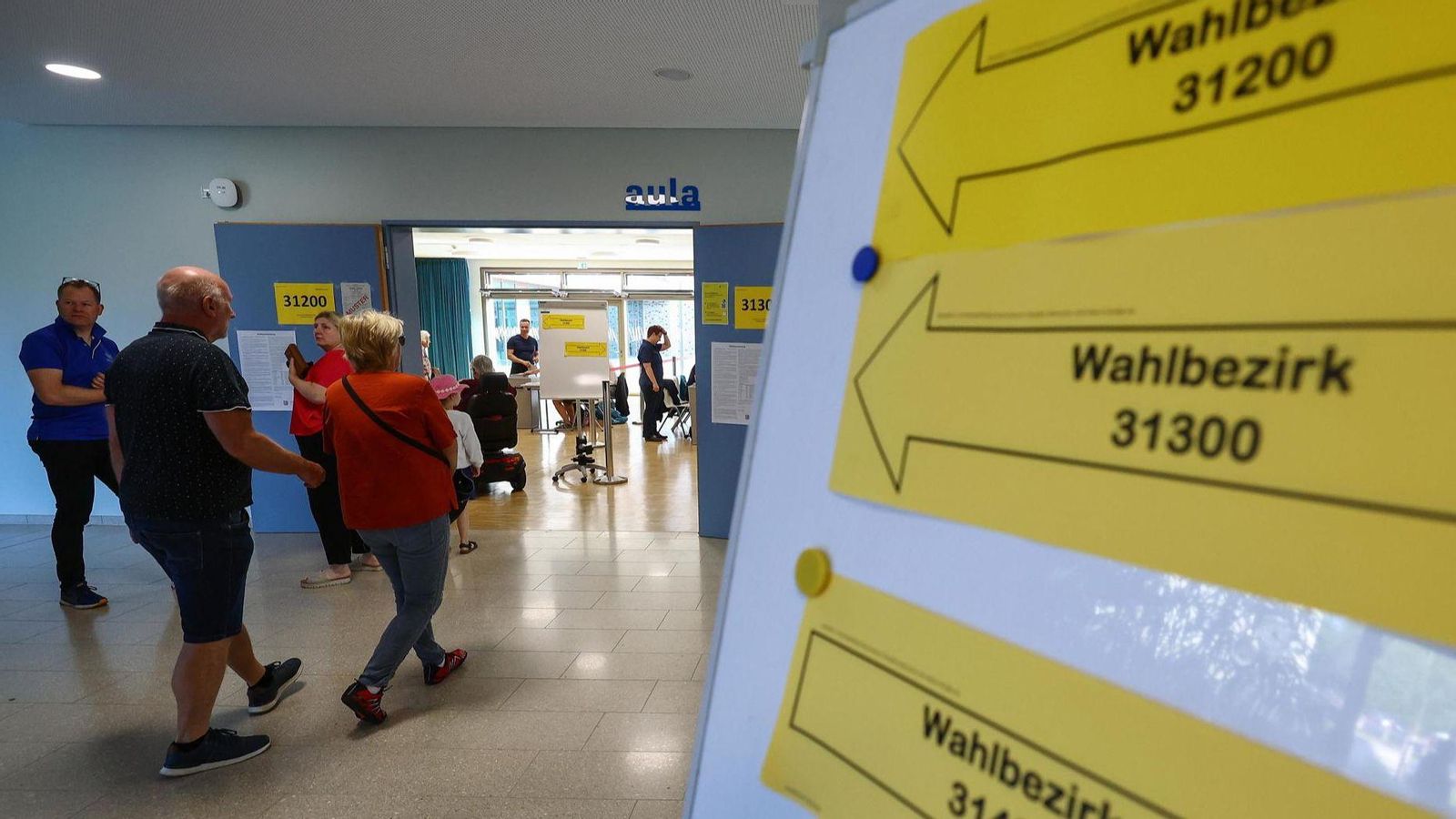 Jornada electoral en un col·legi a Dresden, a l'estat federat de Saxònia