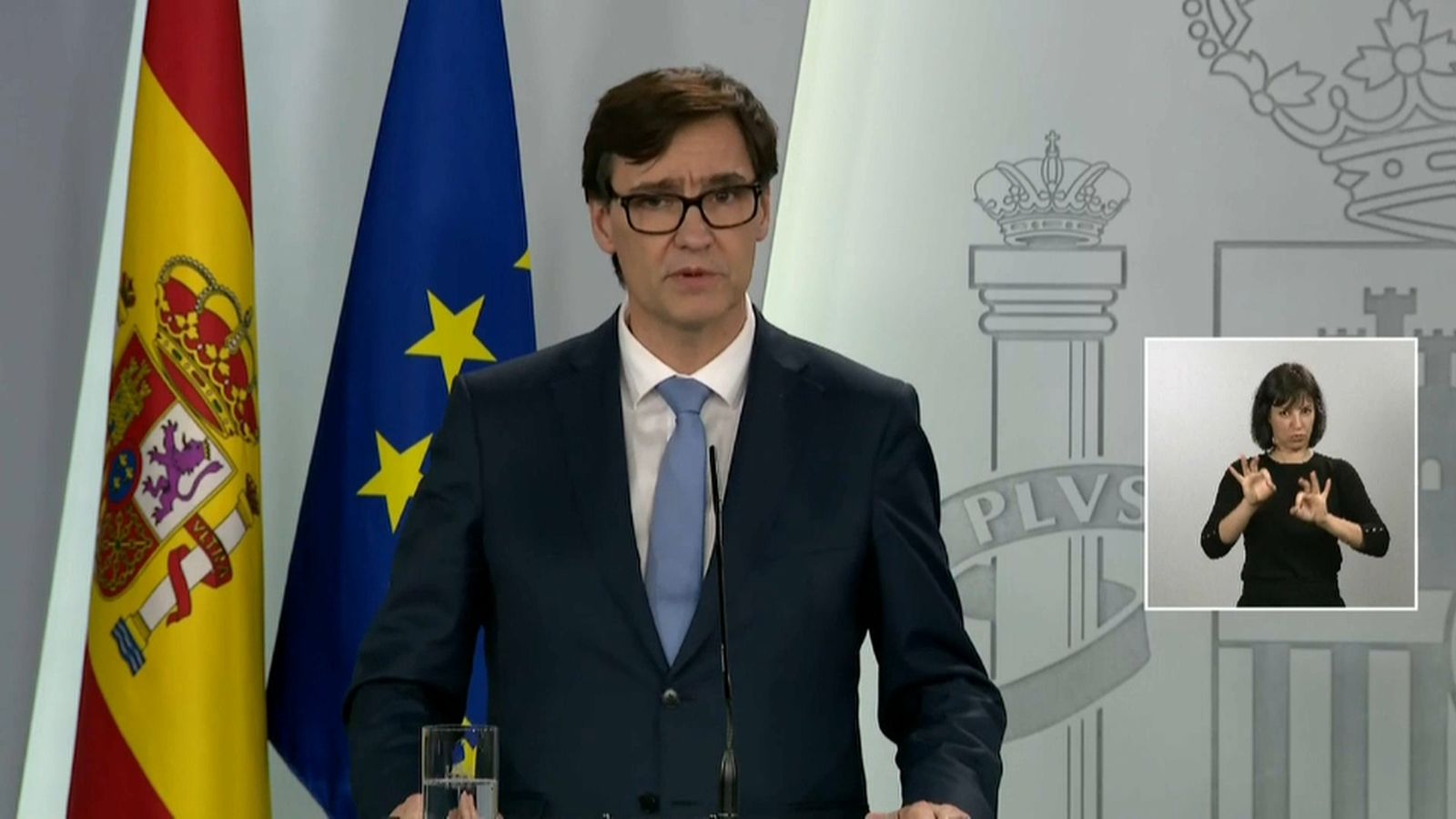 El ministre de Sanitat, Salvador Illa, durant la compareixença d'aquest dimarts