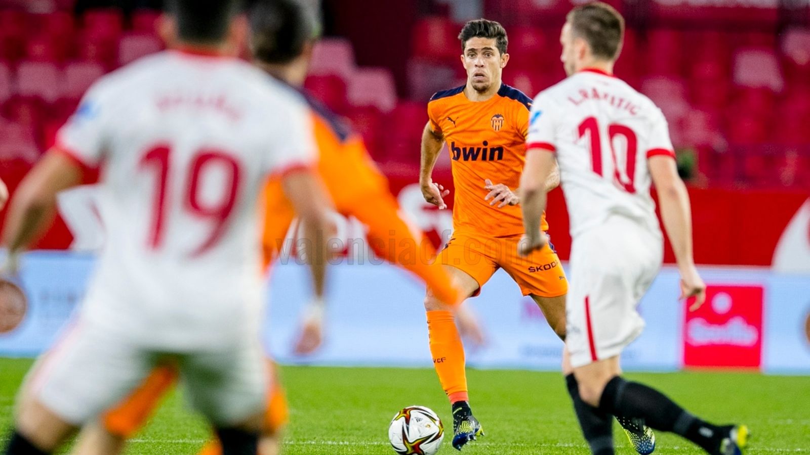 Gabriel Paulista en l'últim partit contra el Sevilla