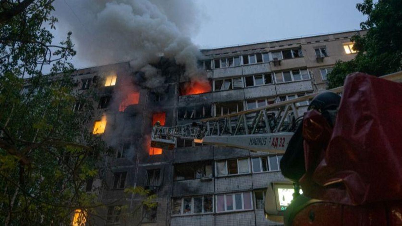 Atac amb drons russos a Kíiv la setmana passada .Pavlo Petrov / Servei Estatal d'Emergències d'Ucraïna