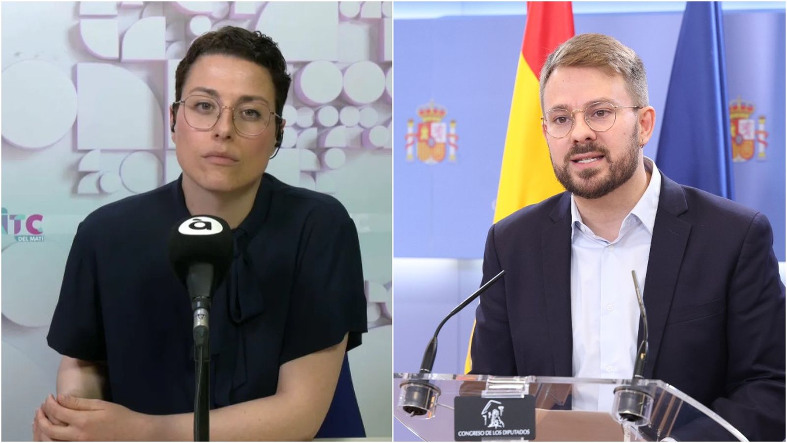 Els portaveus d'Iniciativa-Compromís Aitana Mas i Alberto Ibáñez