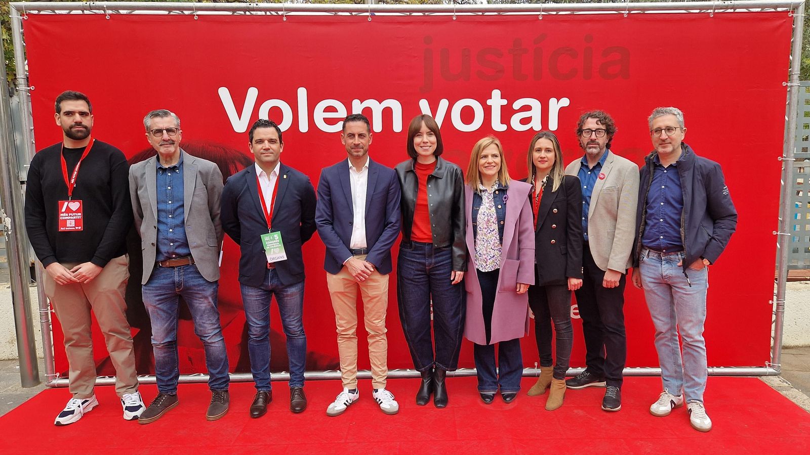 Bielsa i Morant en el centre durant el congrés este dissabte a Paterna