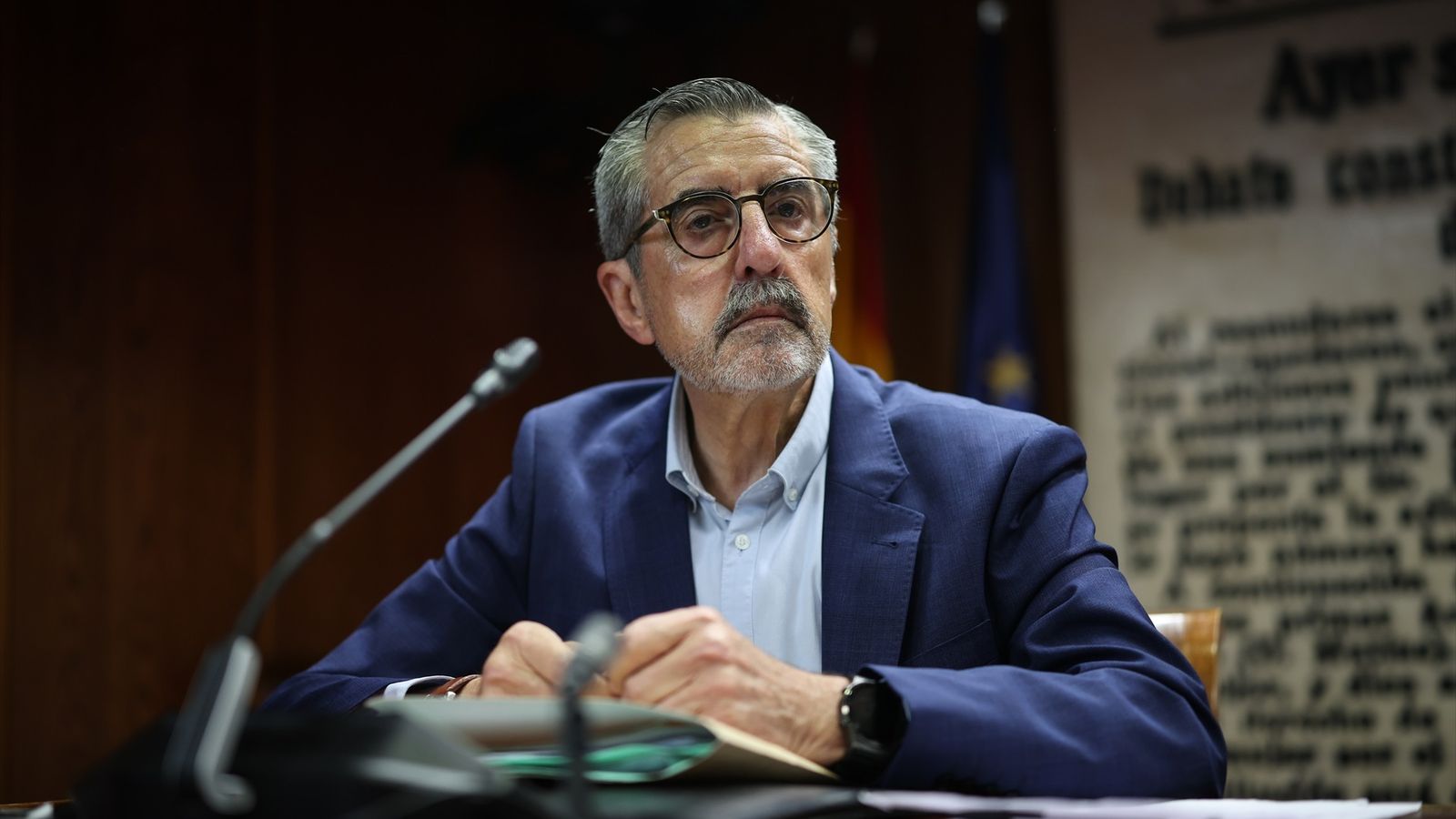 Josep Maria Ángel durant una compareixença al Senat