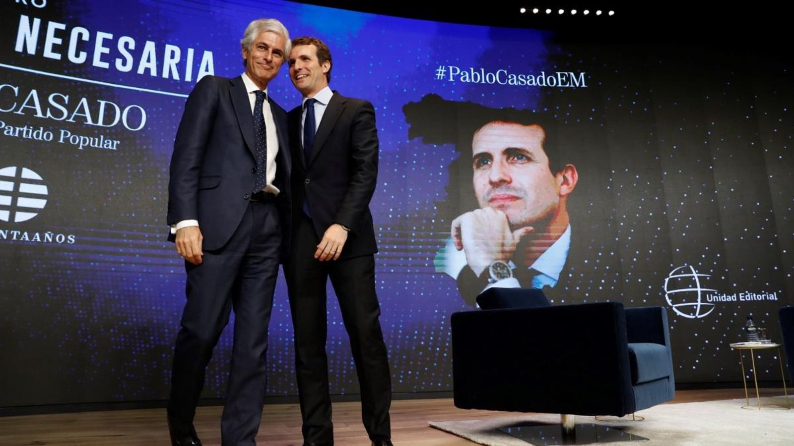 Adolfo Suárez Illana i Pablo Casado en el fòrum "L’Espanya necessària"
