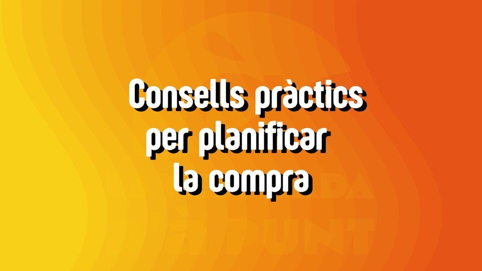 21.10.2025 | "Nutrició", amb Clara Llorens | Consells pràctics per planificar la compra i conservar correctament els aliments