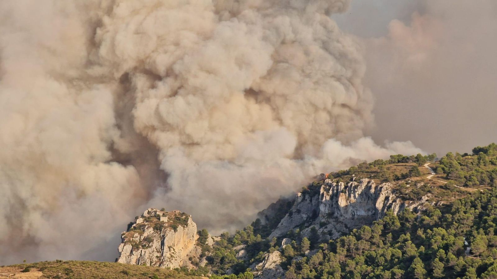 Incendi de la Vall d'Ebo des del Comtat