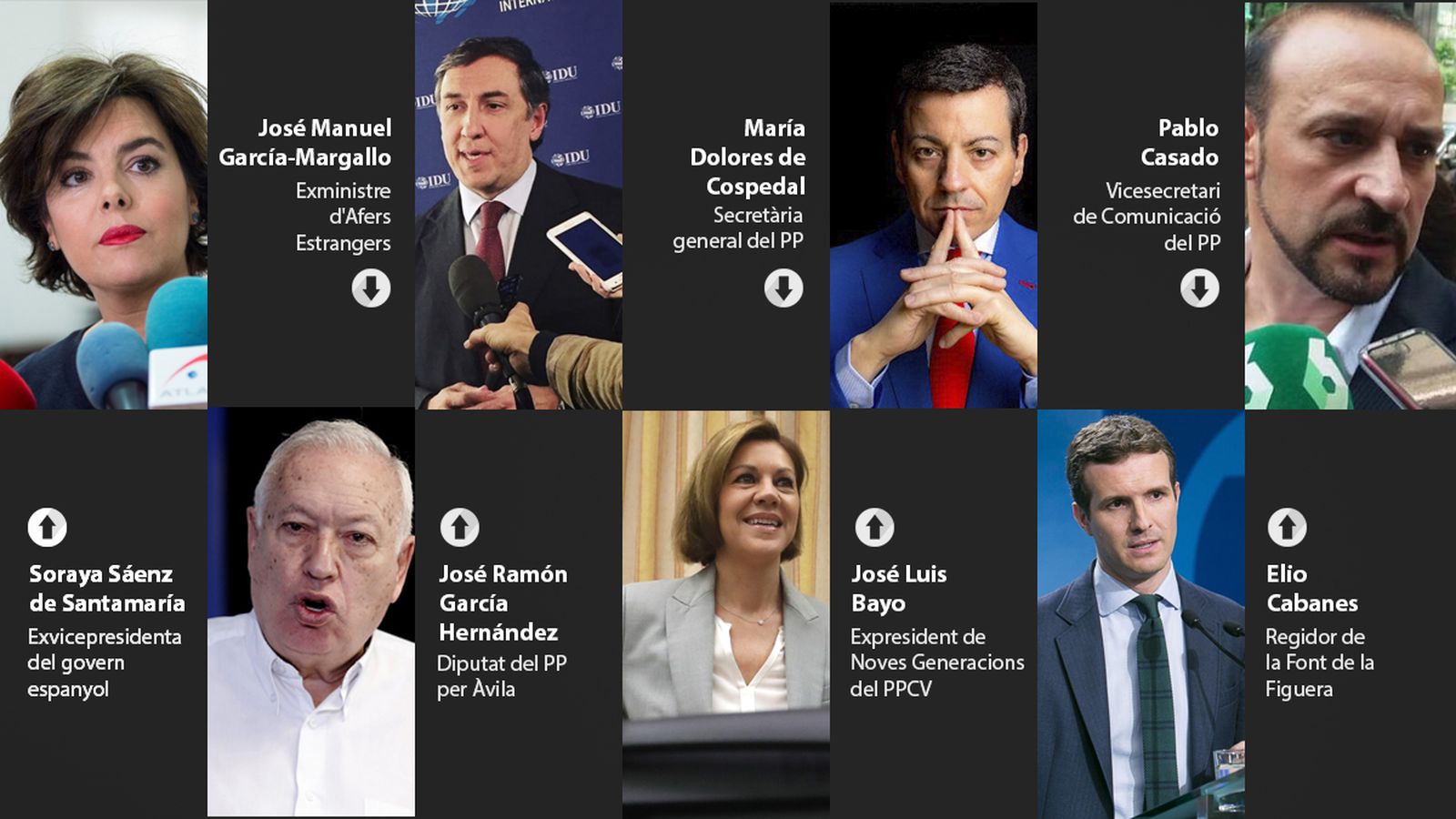 Els set aspirants per a succeir Mariano Rajoy al capdavant del Partit Popular