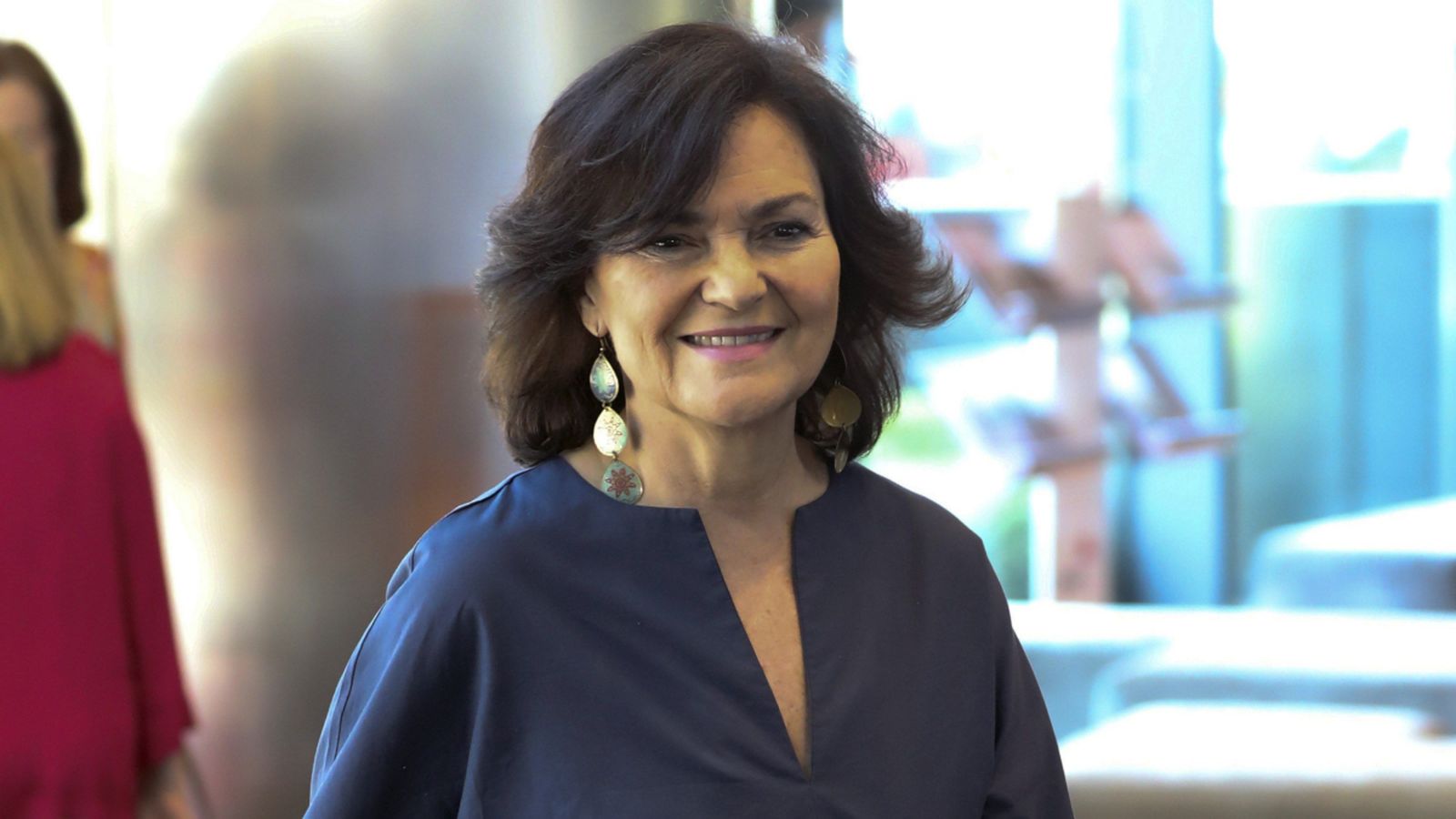 La vicepresidenta del govern,  Carmen  Calvo, en l'acte de clausura de la segona edició del programa  Women  to  Watch