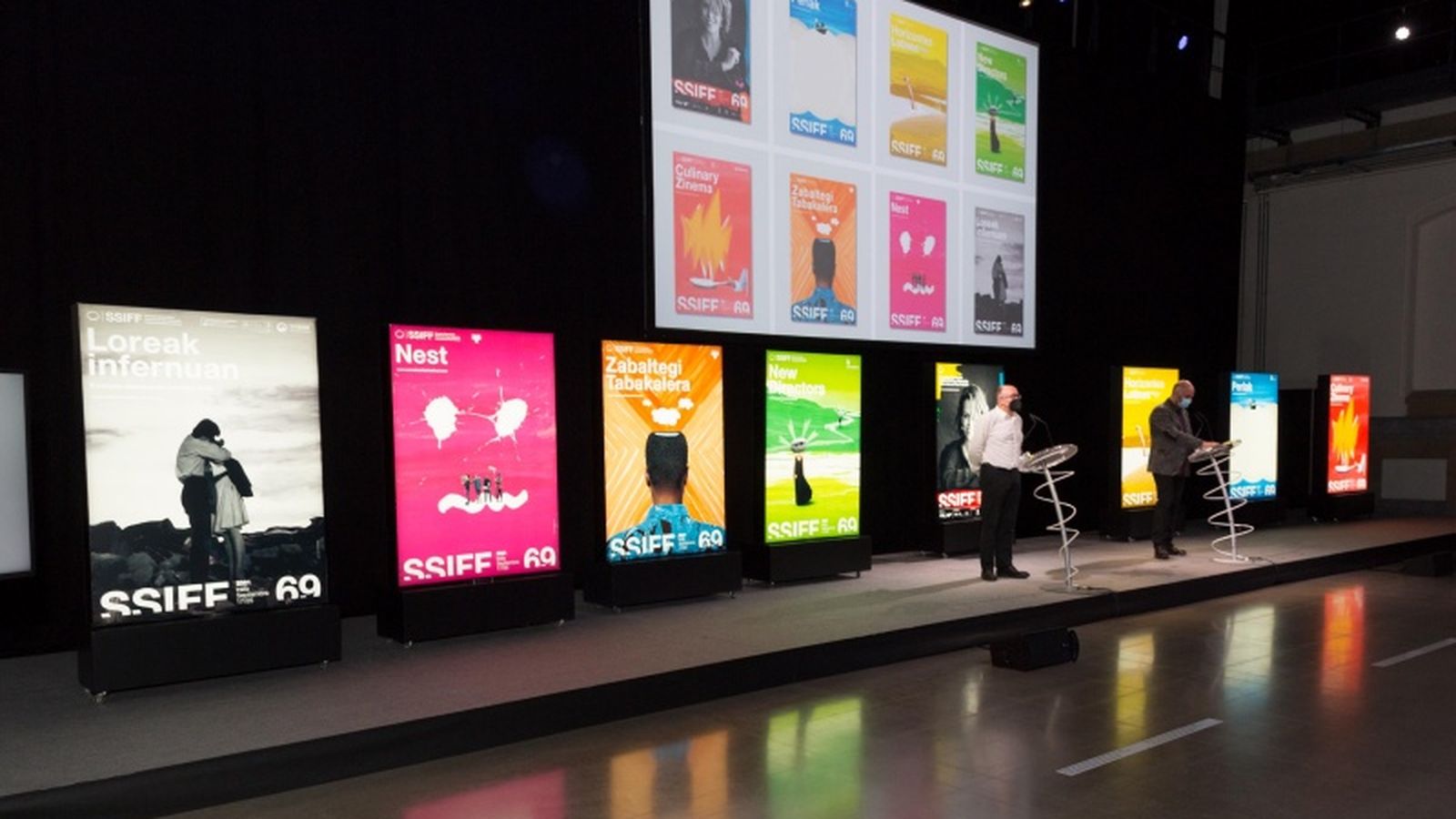 Presentació dels cartells de la pròxima edició del Festival Internacional de Cine de Sant Sebastià