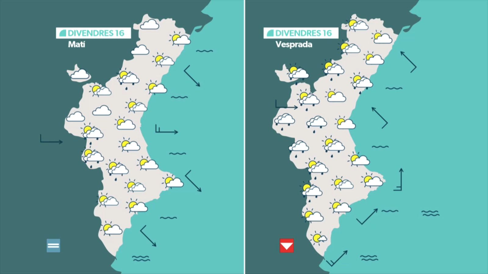 La previsió divendres 16 de gener