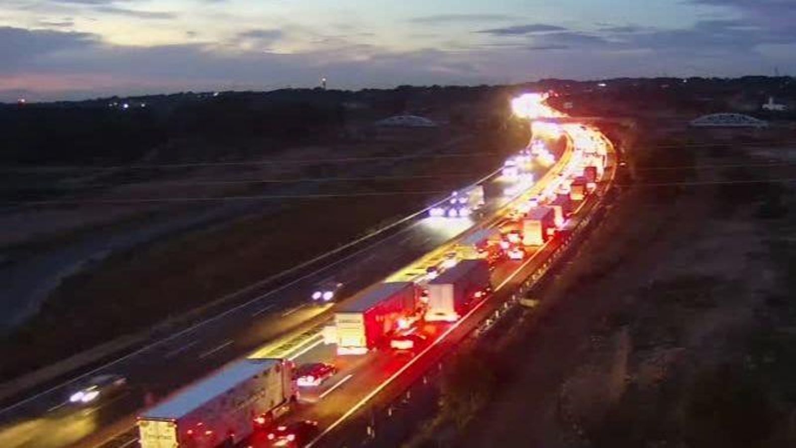 Retenció que ha ocasionat el sinistre que ha tingut lloc en l'A-7, a l'altura de Godella