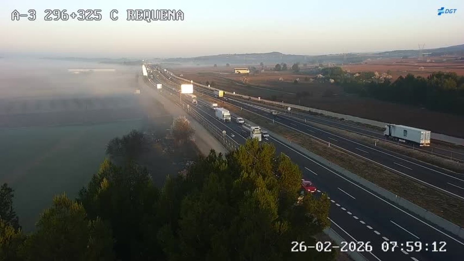 Boira a l'A-3, a Requena