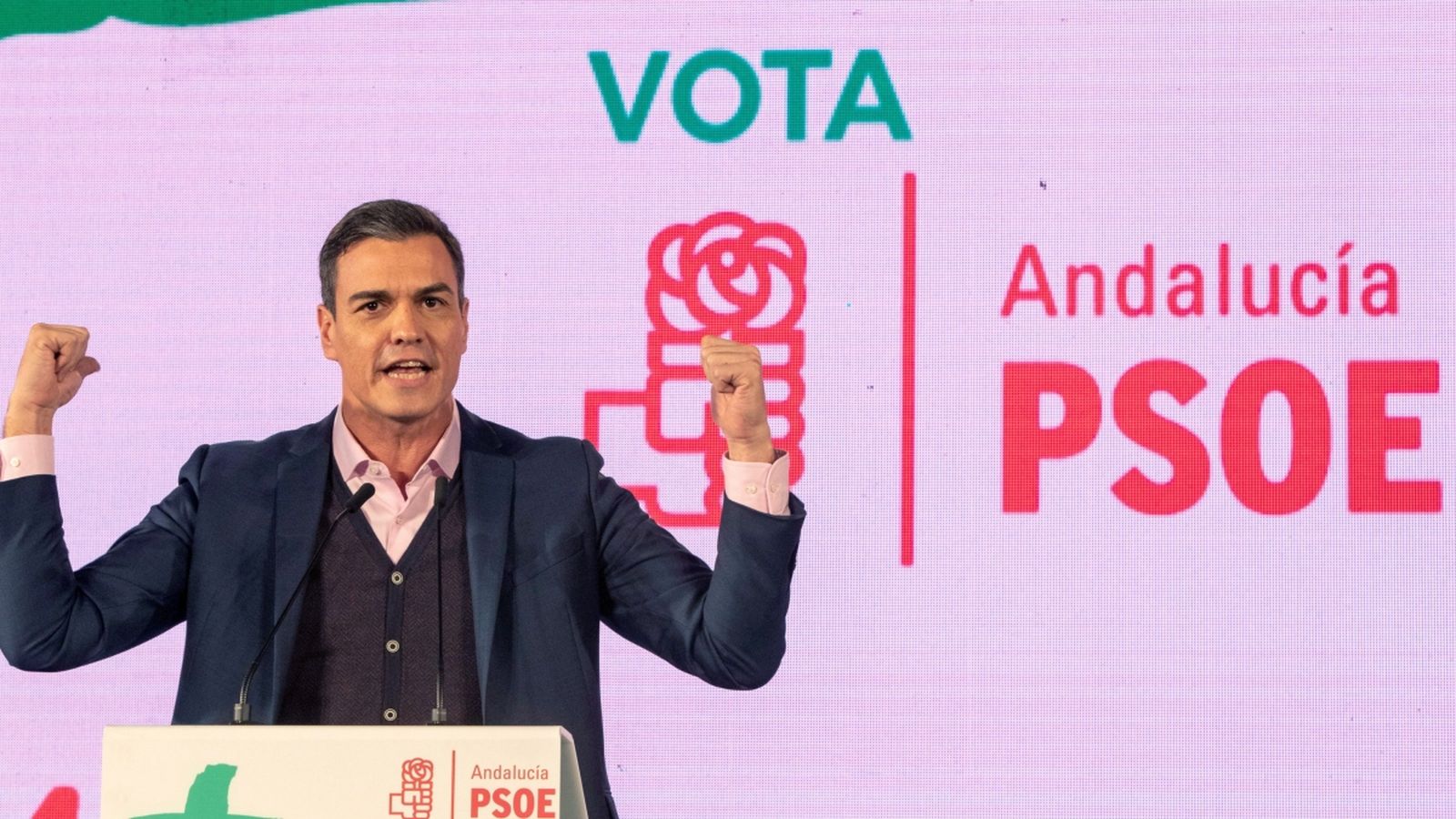 El president del govern espanyol, Pedro Sánchez, en un acte a Andalusia