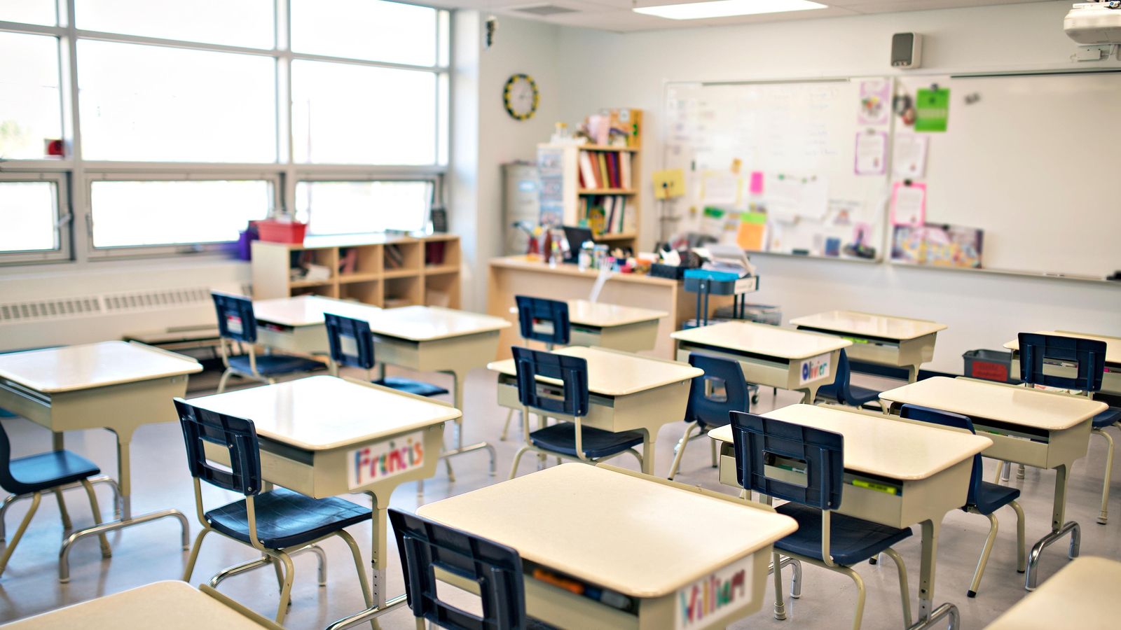 Una aula de primària, en una imatge d'arxiu