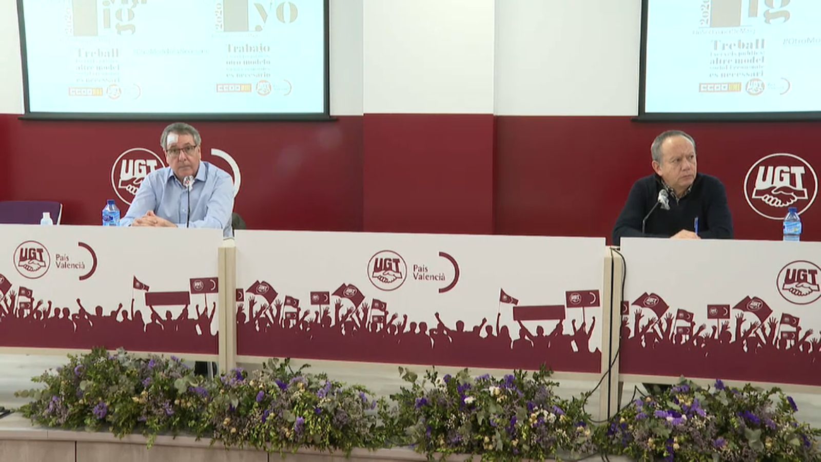 Ismael Sáez i Arturo León, durant la roda de premsa