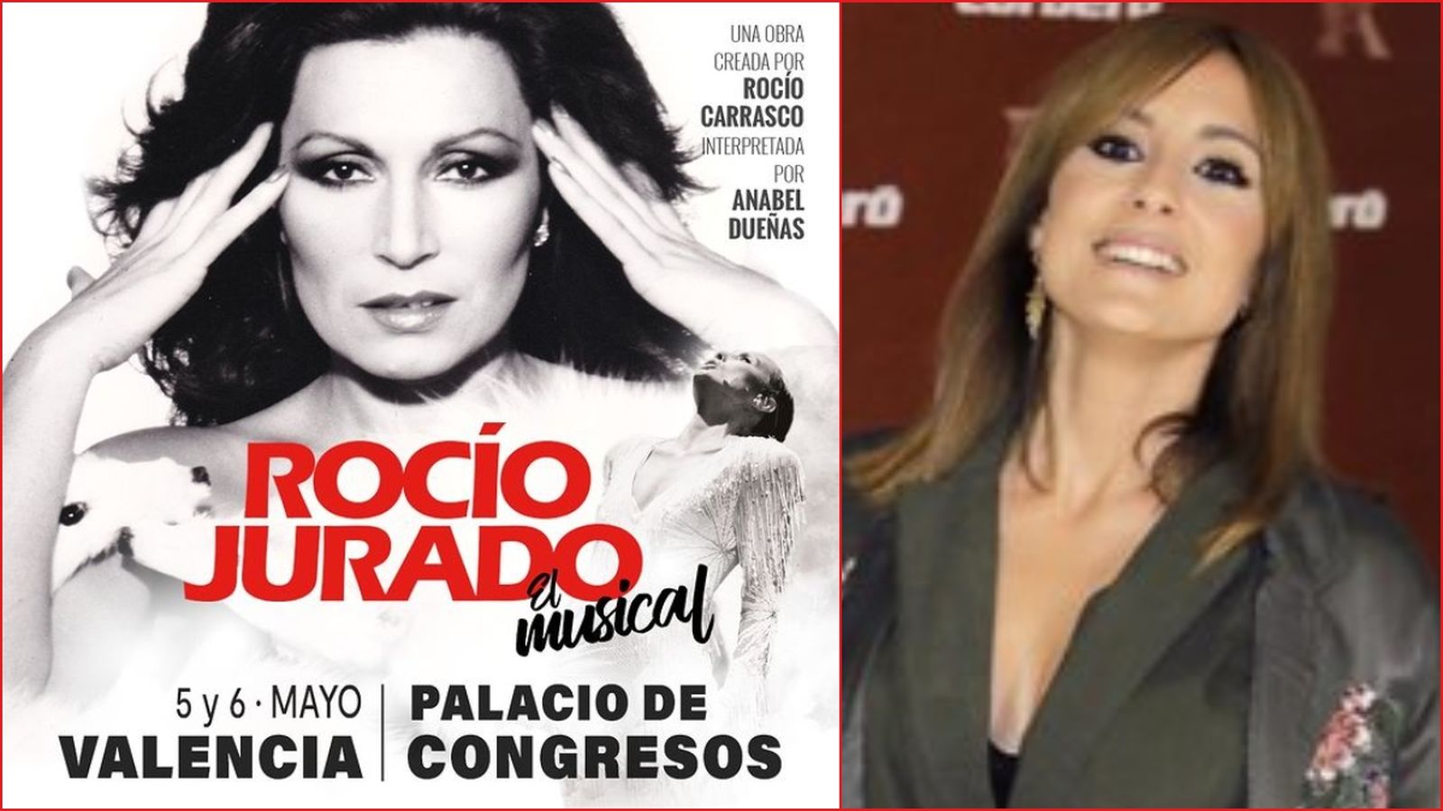 Cartell de 'Rocío Jurado, el musical' i la seua protagonista Anabel Dueñas