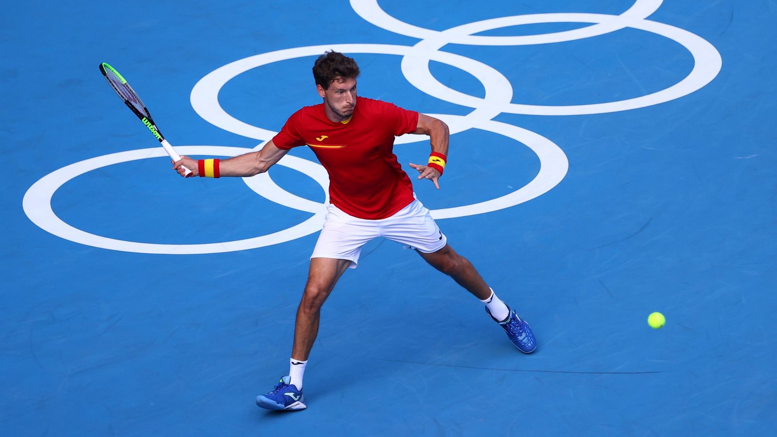 Carreño, durant el partit contra el número 1 del món