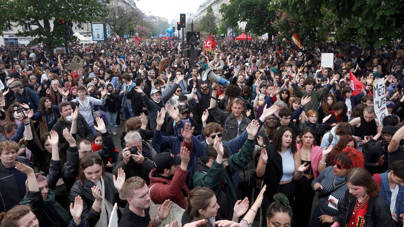Manifestació pel Primer de Maig a París
