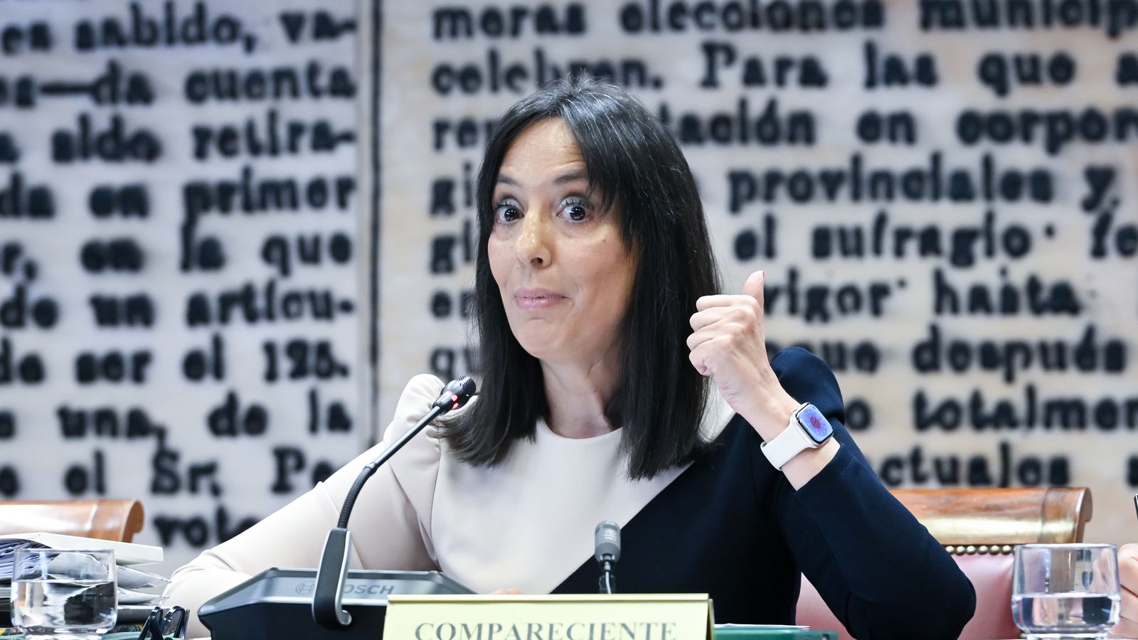 Imatge d'arxiu de la directora general de la Guàrdia Civil, Mercedes González Fernández, en la compareixença davant la Comissió d'Interior, al Senat