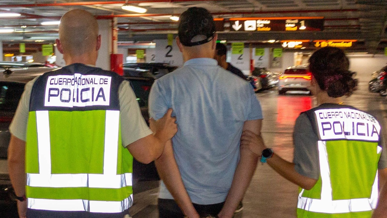 Moment de la detenció per la Policia Nacional