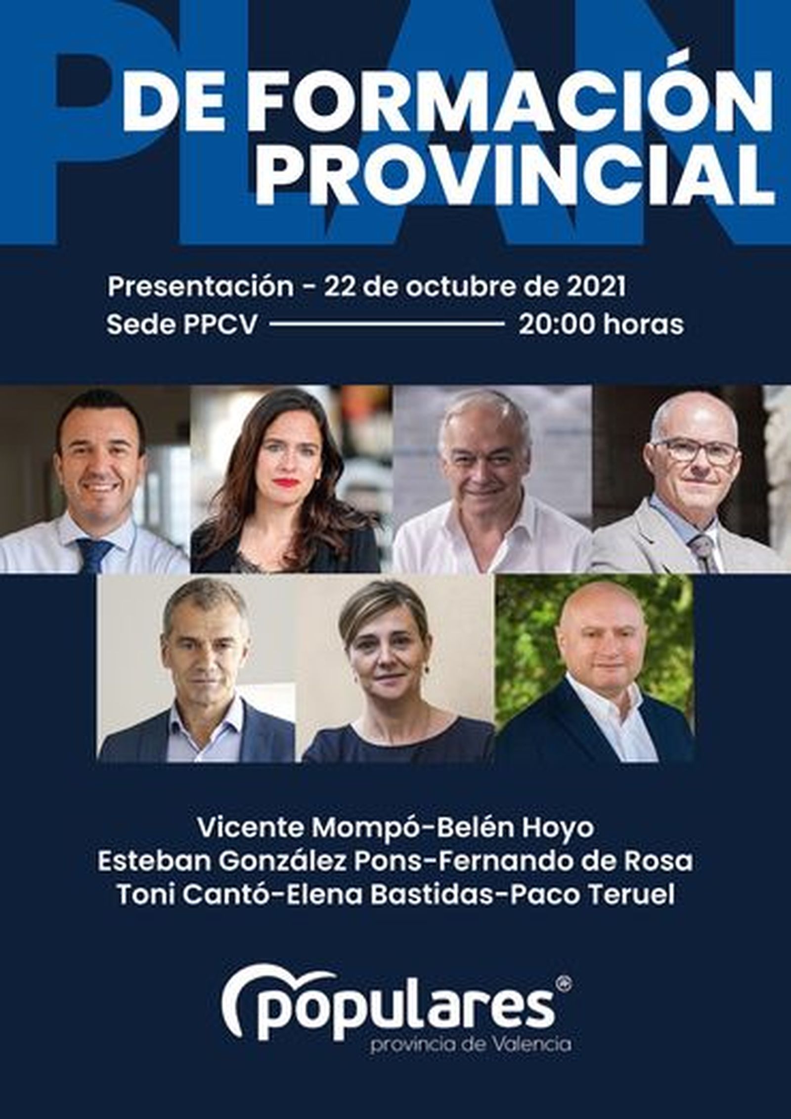 Cartell promocional del cursos per a càrrecs del PP de la província de València