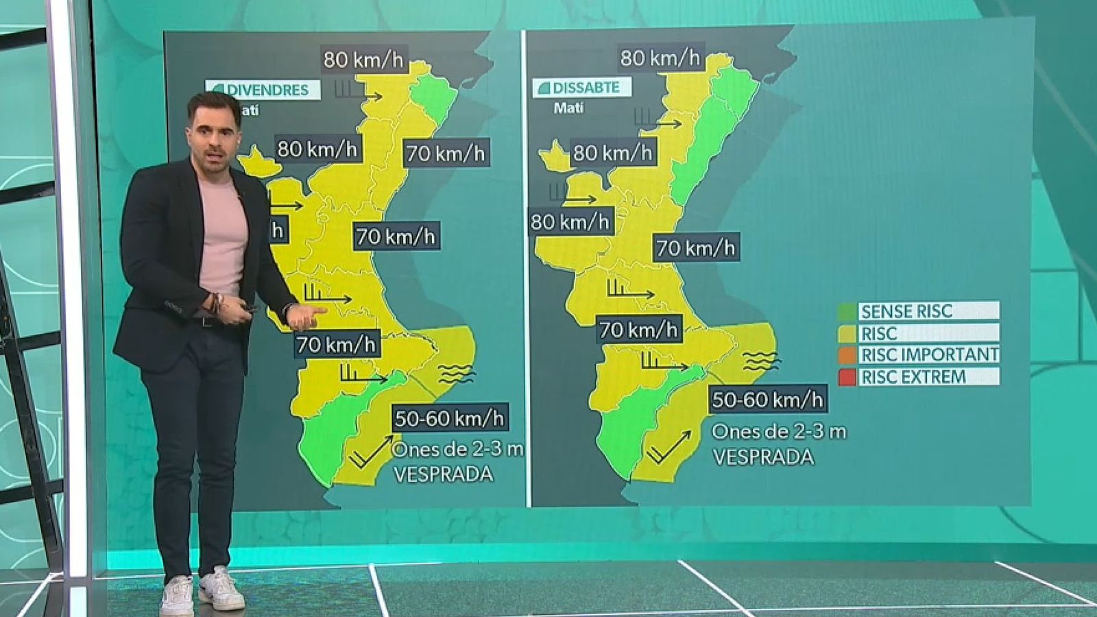 Els avisos per vent divendres 6 de febrer