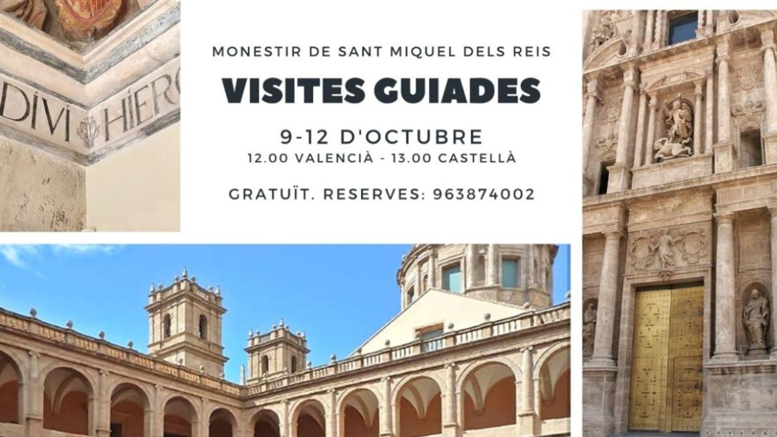 És imprescindible la reserva telefònica prèvia i serà obligatori usar màscares i mantindre la distància de seguretat