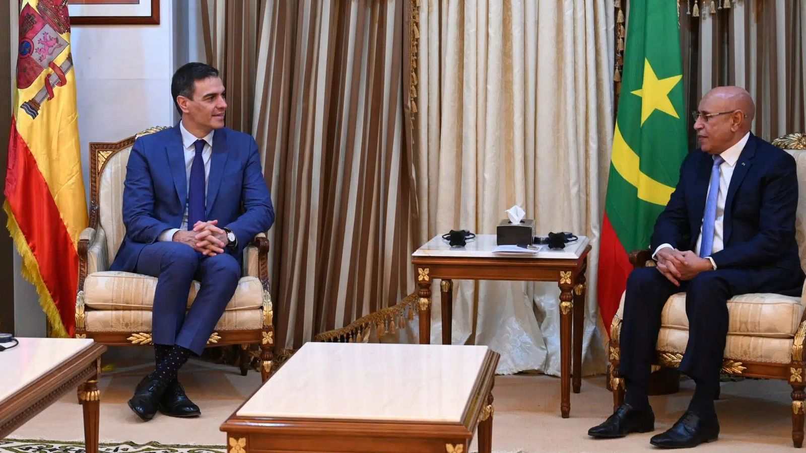 Sánchez amb el president de Mauritània el mes de febrer passat